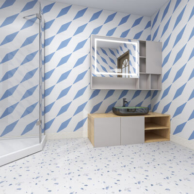 Gạch hoa nhỏ handmade màu xám xi măng retro 300×300 bếp ban công gạch chống trơn cũ gạch lát nền homestay đặc trưng