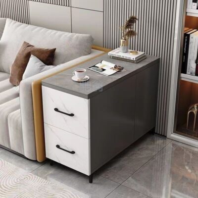 Đá phiến sofa bên một vài bên đơn giản hiện đại tủ trà Bàn trà đẹp bàn cà phê phòng khách màu đỏ tủ cà phê nhỏ