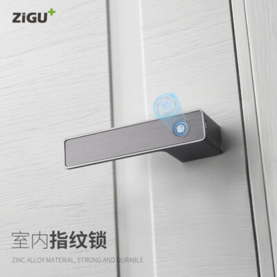 Khóa cửa vân tay thông minh văn phòng tại nhà cửa gỗ cửa phòng ngủ trong nhà khóa vân tay tay nắm cửa khóa cửa tối giản