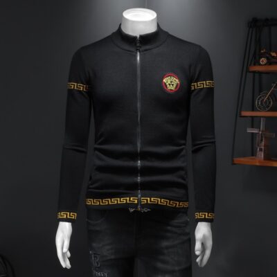 Châu Âu Ga Áo Cardigan Nam Thu Đông 2023 Mới Hợp Thời Trang Áo Len Nam Áo Len Dệt Kim Dây Kéo Áo Len Áo Khoác Cao Cấp