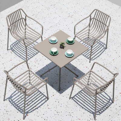 Bàn ghế ngoài trời kết hợp Internet quán cà phê trà sữa người nổi tiếng ngoài trời sân vườn ngoài trời giải trí ban công bàn ghế nhỏ bằng thép