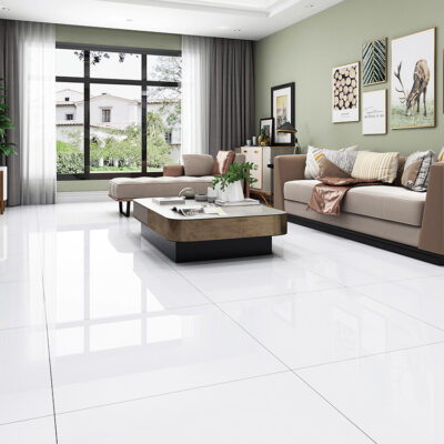 Phòng khách màu trắng gạch jazz trắng 800x800 Quảng Đông Phật Sơn gạch lát nền bằng đá cẩm thạch toàn thân gạch lát nền chống trượt