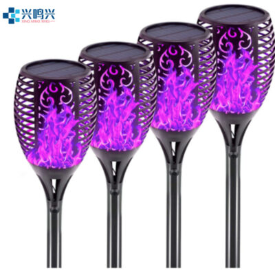 Xuất khẩu mới năng lượng mặt trời mặt đất cắm ngọn lửa đèn LED ánh sáng ngọn đuốc sân bãi cỏ cảnh đêm ngoài trời ánh sáng phong cảnh