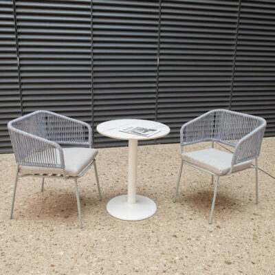 Ghế vuông bàn ghế ngoài trời sân vườn ngoài trời đồ nội thất giải trí ngoài trời dây lưới dệt đơn giản bàn ghế khách sạn tại chỗ