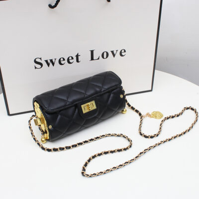 Nhà máy trực tiếp bán gió thơm nhỏ hình trụ túi hình trụ nhỏ túi nhỏ dây xích túi đeo vai Túi Messenger túi điện thoại di động