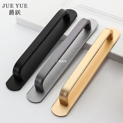 Cửa lùa không đột tay nắm hợp kim nhôm cửa gỗ tủ bếp kính mặt bếp gắn cửa lùa tay nắm cửa tủ