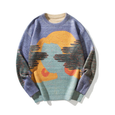 Mùa thu và mùa đông áo len nam rộng xu hướng kích thước lớn Nhật Bản chạm đáy áo len cổ cao cộng với nhung dày ấm dòng quần áo