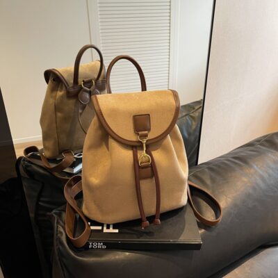 Balo du lịch phong cách Anh quốc xuất khẩu 2023 túi xách mới dành cho nữ sức chứa lớn ba lô retro đi làm mùa hè bán buôn