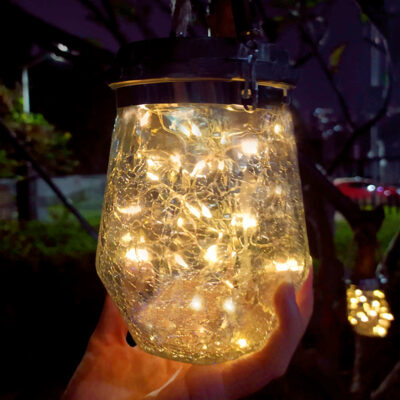 Đèn Sân Vườn Năng Lượng Mặt Trời Nứt Ngoài Trời Chống Thấm Nước Đèn Ngủ Khu Vườn Nhà Trang Trí Ban Công Trang Trí Mái Nhà Mason Chai