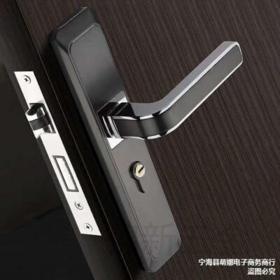 Trong Nhà Bộ Khóa cửa Phòng Ngủ Tắt Tiếng Khóa cửa Thép Gỗ Chắc Chắn Khóa cửa Tay Cầm Khóa Phòng Khóa cửa Đen Phần Cứng Đơn Giản