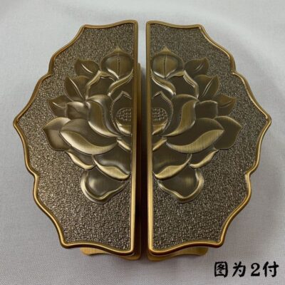 phong cách trung quốc tay nắm cửa kính cổ cửa gỗ cửa tay nắm cửa kính mặt đất mùa xuân xử lý hình bán nguyệt vòng cung cửa đồng