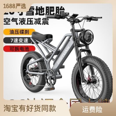 20 inch S9 xe đạp điện tuyết bãi biển xe đạp điện mỡ lốp pin lithium boost 48V DISIYUAN