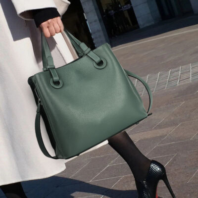 Qiandian Túi 2023 Mới Hợp Thời Trang Túi Xô Chéo, Túi Lớp Đầu Tiên Da Bò Dung Tích Lớn Di Động Túi Đeo Vai Thời Trang