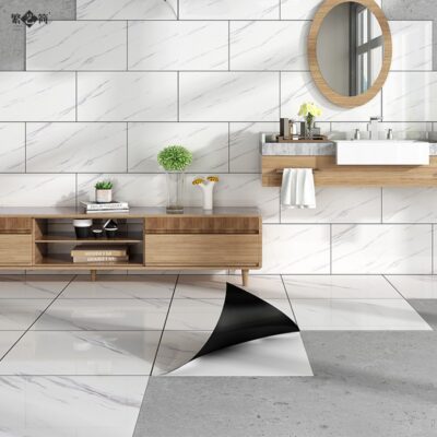 Nhựa PVC Tự Dính Sàn Da Miếng Dán Phòng Tắm Chống Thấm Nước Chịu Mài Mòn Dày Dán Tường Đá Cẩm Thạch Hộ Gia Đình Giấy Dán Tường Gạch