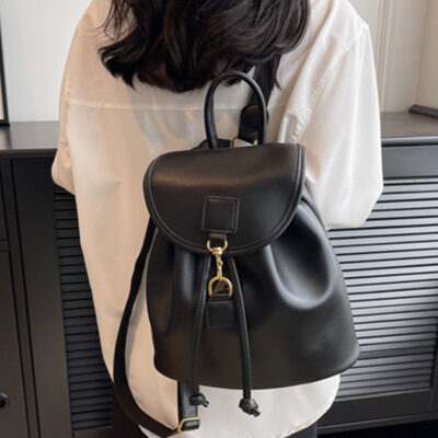 Thời trang đơn giản và cao cấp túi đeo vai nữ bề mặt mềm kết cấu PU ba lô nữ phong cách Hàn Quốc giản dị túi Messenger