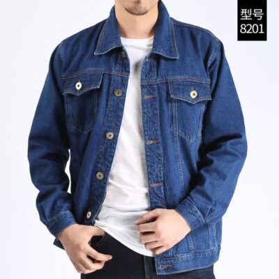 Áo khoác denim nam đàn ông trung niên denim thợ hàn bông áo khoác bảo hiểm lao động áo khoác chịu mài mòn áo choàng denim