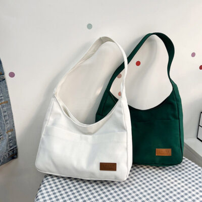 Túi vải ngoại thương 2023 túi đeo vai mới thời trang Hàn Quốc cá tính túi nữ dung lượng lớn túi một giọt