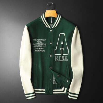 Mùa Xuân Năm 2023 Mới Nam Cardigan Nón Kết Nam Kim Cổ Bóng Chày Mỏng Phù Hợp Với Cổ Áo Khoác Len Dạ Nỉ Nam Cao Cấp