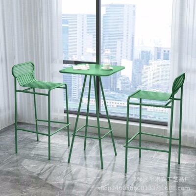 Bàn bar vuông ngoài trời ban công ngoài trời sân vườn ngoài trời sân vườn cafe quán trà sữa bàn ghế bar cao cấp kết hợp