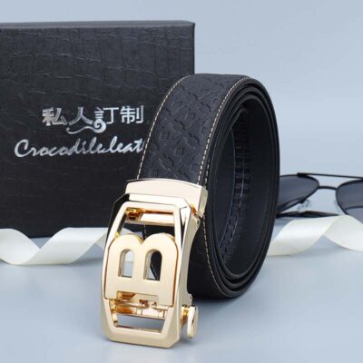 Da bò cao cấp xuyên biên giới khóa tự động thắt lưng hợp kim thắt lưng da nam hoa văn dập nổi quần thắt lưng bán trực tiếp tại nhà máy