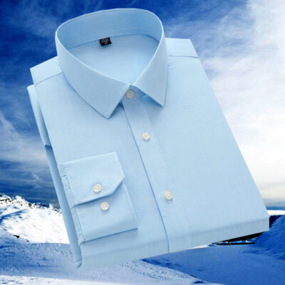 Thương hiệu cao cấp cotton nguyên chất không cần ủi áo sơ mi nam cỡ lớn trẻ trung và trung niên tay dài làm việc chuyên nghiệp giản dị phù hợp với tất cả áo sơ mi nam