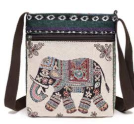 Nữ Phong Cách Dân Tộc Túi Đeo Chéo Tươi Và Đơn Giản Tote Cú Thêu Túi Vải Đeo Vai Ngoại Thương Danh Lam Thắng Cảnh