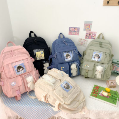 Túi đeo vai nữ phiên bản Hàn Quốc mới cặp học sinh tiểu học học sinh lớp ba học sinh lớp sáu học sinh trung học cơ sở ba lô thông thường bán buôn