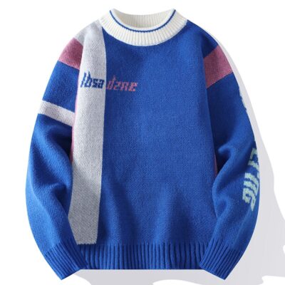 2022 mùa thu đông mới áo len nam dày ấm màu phù hợp nửa cao cổ áo len rời cổ đáy áo len