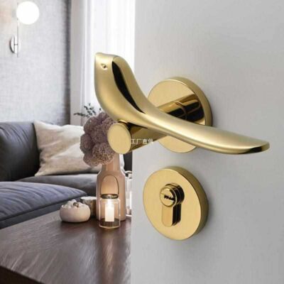 Chim Khóa cửa Trong Nhà Phòng Ngủ không ồn Hút Từ Phòng Tay Nắm Cửa Gỗ Nhà Chia Khóa Xám Trắng Vàng Tay Nắm Cửa