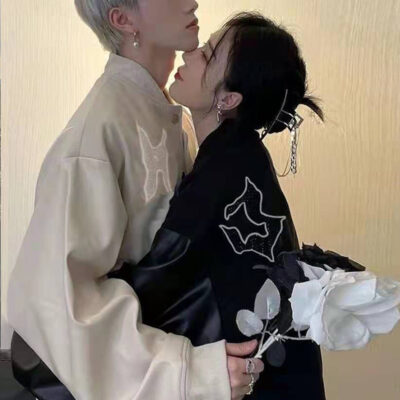Nóng kim cương đồng phục bóng chày ins Mỹ mùa xuân và mùa thu mới len thêu áo khoác rời cặp đôi thích hợp áo khoác nữ sinh viên
