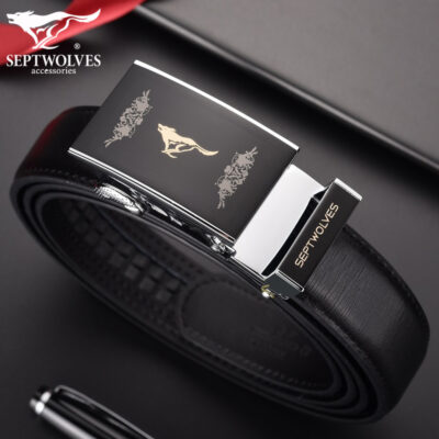 Thắt lưng nam bản nhỏ 2CM mỏng và hẹp 2 lớp da bò bản mỏng đầu khóa bản hẹp khóa tự động bản rộng 3cm thắt lưng quần triều