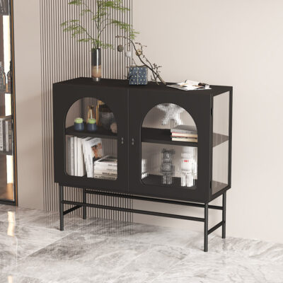 đẹp sang trọng tủ búp phê tủ kính phòng khách sắt rèn tối giản hiện đại tủ trà hiên tủ để đồ nhà hàng thay đồ