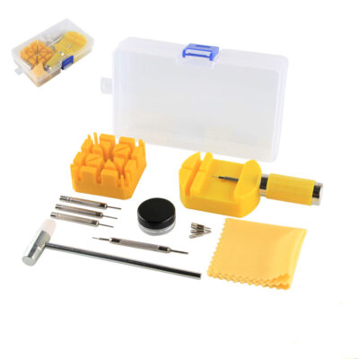 Bảng công cụ sửa chữa tẩy đồng hồ cắt đồng hồ điều chỉnh điều chỉnh chiều dài dây đeo đồng hồ 12 miếng mini loại bỏ vành đai đóng hộp