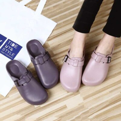 Bao Đầu Dép Nữ Y Tá Bác Sĩ Giày Mùa Hè Trong Nhà Nhẹ Nhà Tắm Xăng Đan Thoải Mái Cho Nữ