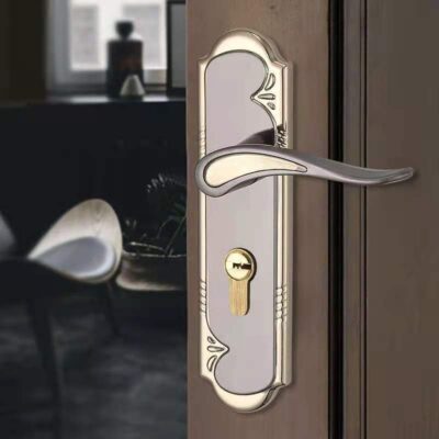 Khóa cửa trong nhà Bộ ba chữ Fu từ nhỏ 50 tay cầm áp suất cách âm trọn bộ Khóa cửa phòng ngủ Khóa cửa trong nhà trọn bộ
