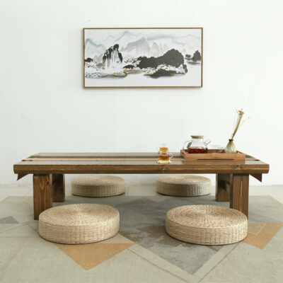 Bàn cà phê kiểu Nhật Bản chiếu tatami bàn thấp Gỗ đặc Zen kang vài kung fu bàn trà dải dài ban công bàn cà phê nhỏ