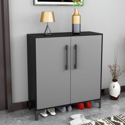 Lối vào cửa tủ giày màu xám hộ gia đình đơn giản hiện đại tủ đựng giày Đẹp sang trọng Bắc Âu lưới đỏ ins gió tremolo hiên tủ