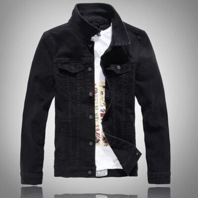 Mùa xuân và mùa thu mới của Hàn Quốc Áo khoác denim nam mỏng dài tay Áo khoác denim nam màu trắng đã giặt hàng đầu hợp thời trang