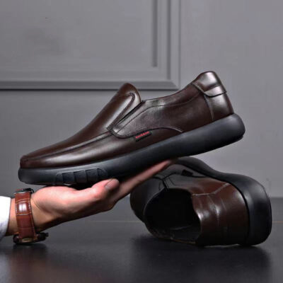 Giày Slip On Nam Mùa Hè Mới Bộ Chân Giày Da Thoáng Khí Lái Xe Giày Nam Thương Mại Nước Ngoài Hợp Thời Trang Giày Nam