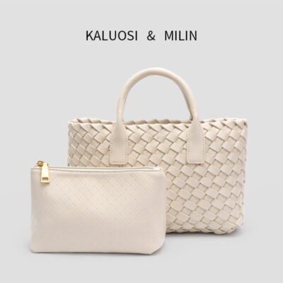 Túi xách nữ dệt thương mại nước ngoài xuân hè túi tote mới túi đeo vai thời trang đơn giản túi mẹ chồng phù hợp đi làm cao cấp