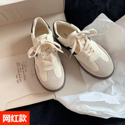 2023 Cổ Điển Mới Tất Cả Trận Đấu Retro Đức Giày Tập Phối Màu Đáy Dày Giày Thể Thao Nữ Da Forrest Gump giày