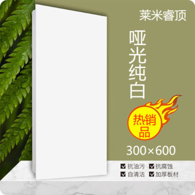 Mờ màu trắng tinh khiết máy bay 300600 trần tích hợp tấm khóa nhôm bán buôn nhà bếp phòng tắm ban công trần nhà hàng