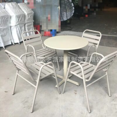 Bàn ghế ngoài trời hợp kim nhôm sân vườn ngoài trời sân ngoài trời kết hợp giải trí quán cà phê quán trà sữa bàn ghế ngoài trời C
