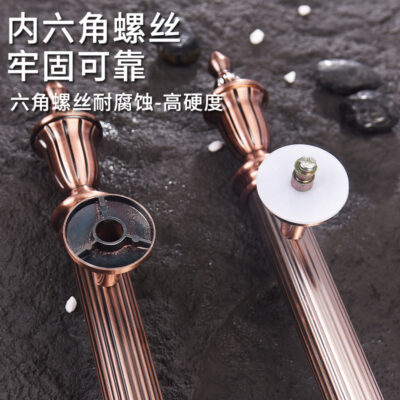 Phong Cách Châu Âu Cổ Hoa Hồng Vàng Tay Cầm Khách Sạn Cửa KTV Tay nắm cửa Gỗ Bằng Đồng Cửa Kính Thép Không Gỉ