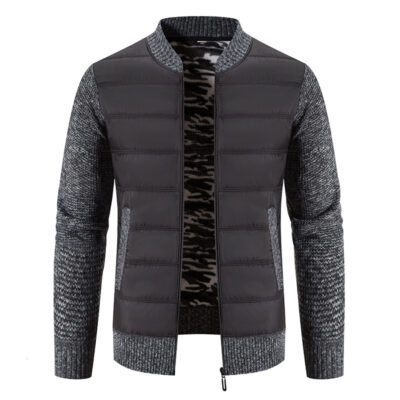 Ngoại Thương 2022 Mới Nam Bóng Chày Cổ Plus Nhung Dày Khâu Áo Len Nón Kết Nam Nữ Size Lớn Cổ Kết Áo Khoác