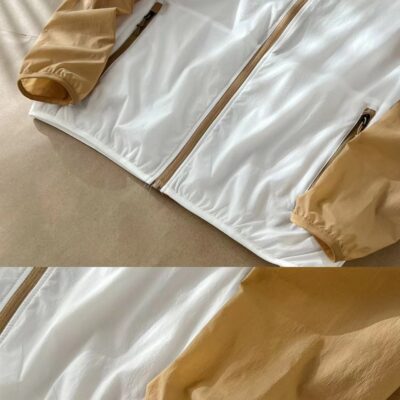 Áo khoác mỏng có mũ màu tương phản cho nam giới trưởng thành mùa hè mới 0617B04