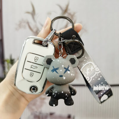 Wuling Hongguang miniev túi đựng chìa khóa ô tô vỏ bảo vệ mini EV dễ thương mặt dây chuyền trang trí vỏ chìa khóa sửa đổi