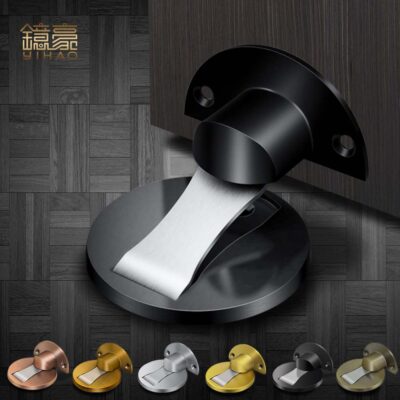 Thép không gỉ 304 từ tính mạnh cửa hút giấu bánh răng cửa khách sạn ốp lưng cửa vô hình cảm ứng mà không cần đục lỗ hút đất