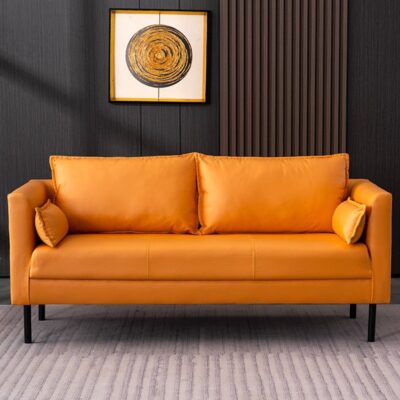 . Bắc âu sofa căn hộ nhỏ đơn giản công nghệ hiện đại vải da nghệ thuật ánh sáng phòng khách sang trọng ba người căn hộ cửa hàng quần áo