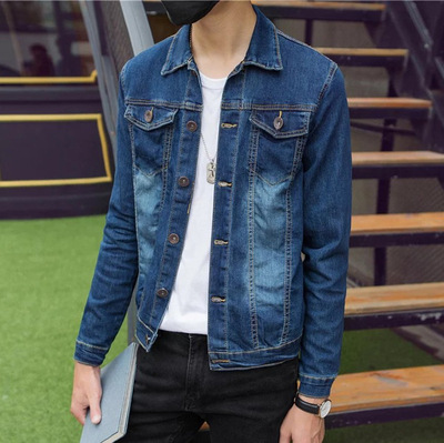 Áo khoác denim nam phiên bản Hàn Quốc của áo choàng denim mỏng giản dị mùa xuân và mùa thu xu hướng học sinh áo khoác đẹp trai áo khoác nam